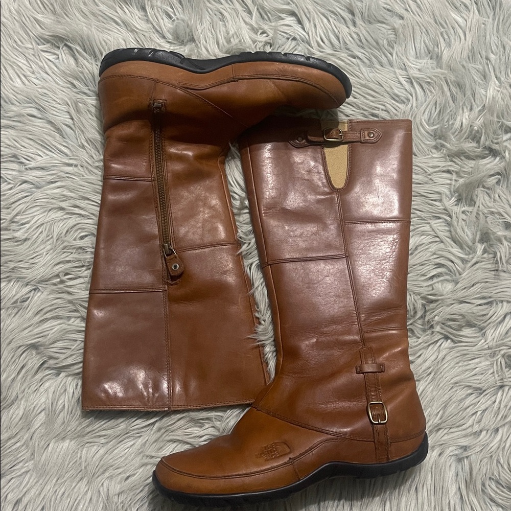 The North Face Brown Leather Combat Boots